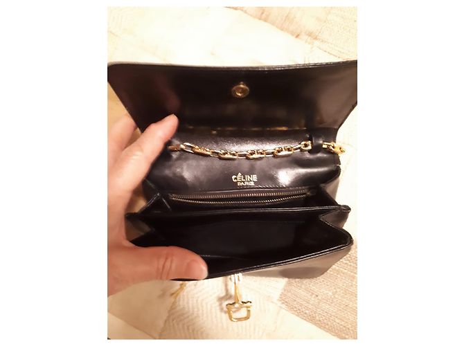 Borsa a mano Céline in pelliccia nera Nero - vista 3