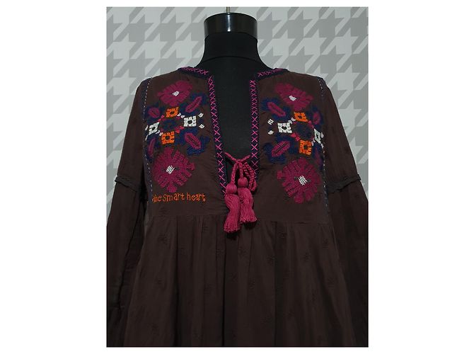 Blusa bordada de algodón Odd Molly Marrón Castaño Multicolor - vista 2