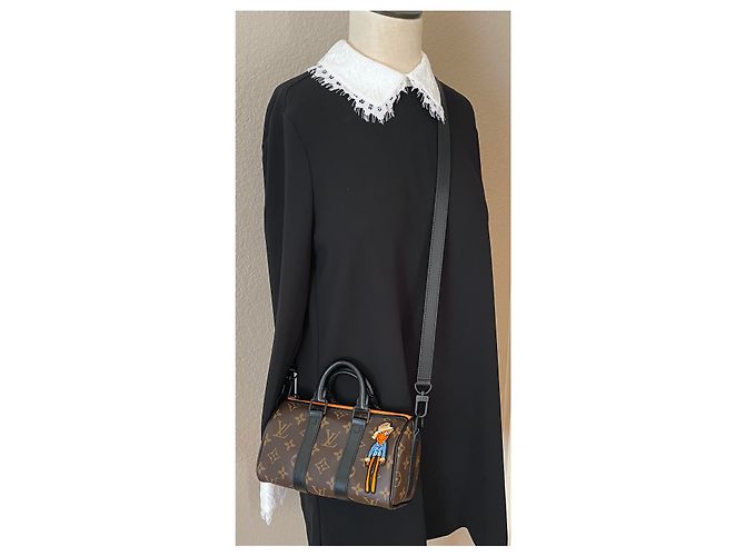 Abbesses Louis Vuitton Zoom avec monogramme Keepall XS d'amis Marron - vue 11