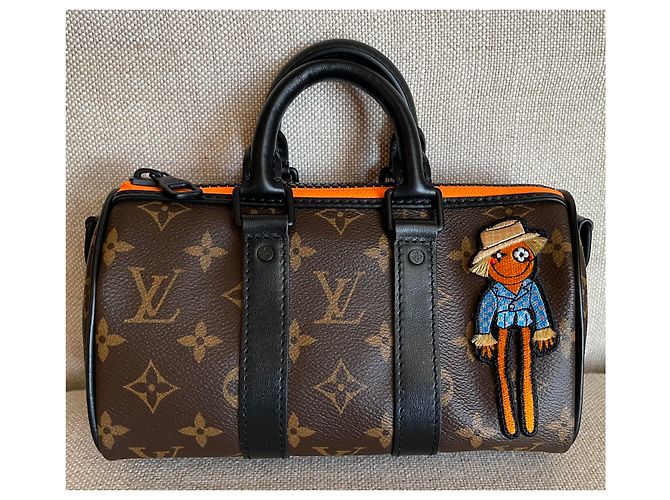 Abbesses Louis Vuitton Zoom avec monogramme Keepall XS d'amis Marron - vue 2