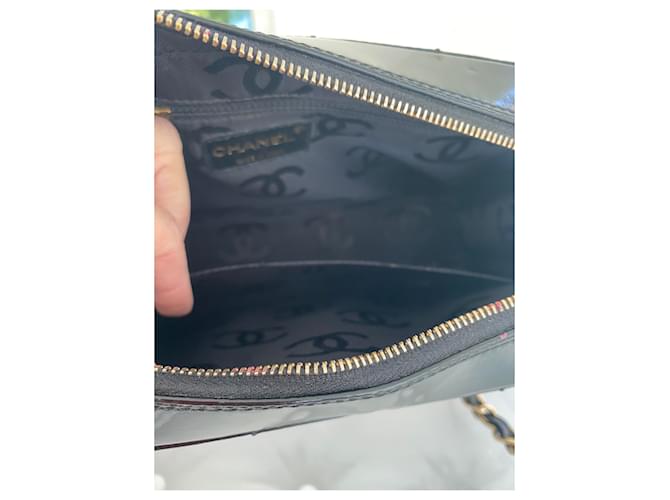 Timeless Borsa Chanel in vernice nera trapuntata Nero - vista 9