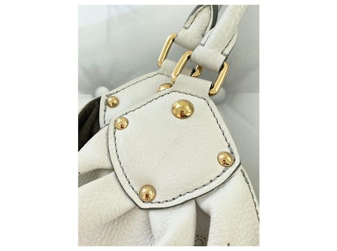 BORSA MAHINA L MONOGRAM LOUIS VUITTON Bianco Bianco sporco - vista 10