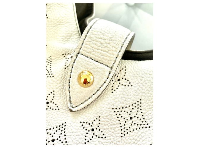 BORSA MAHINA L MONOGRAM LOUIS VUITTON Bianco Bianco sporco - vista 11