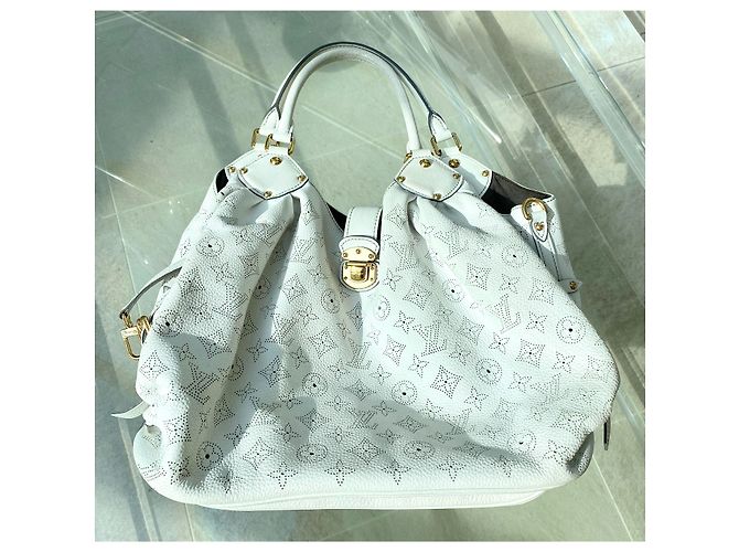 BORSA MAHINA L MONOGRAM LOUIS VUITTON Bianco Bianco sporco - vista 2