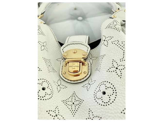 BORSA MAHINA L MONOGRAM LOUIS VUITTON Bianco Bianco sporco - vista 3