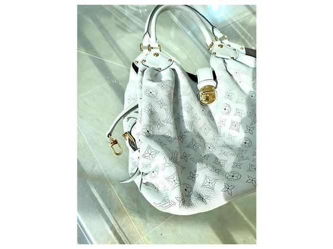 BORSA MAHINA L MONOGRAM LOUIS VUITTON Bianco Bianco sporco - vista 4