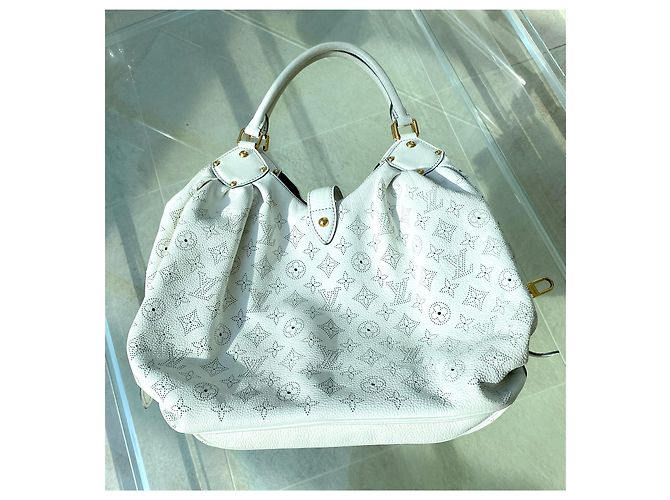 BORSA MAHINA L MONOGRAM LOUIS VUITTON Bianco Bianco sporco - vista 5