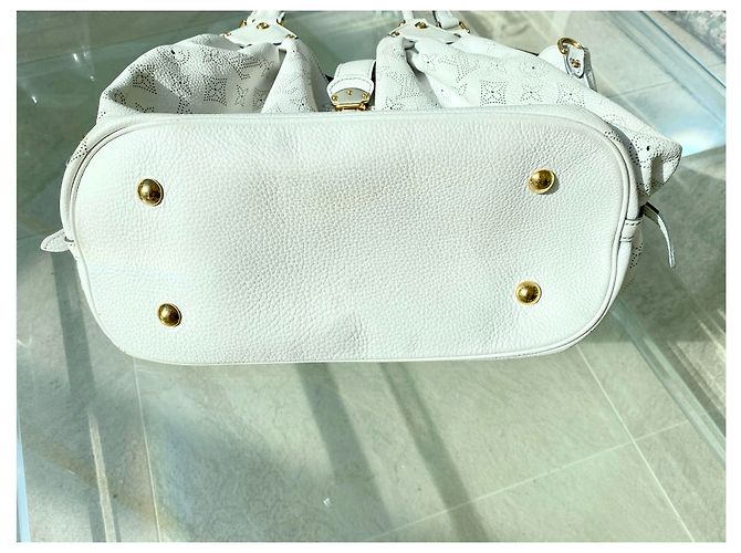 BORSA MAHINA L MONOGRAM LOUIS VUITTON Bianco Bianco sporco - vista 6
