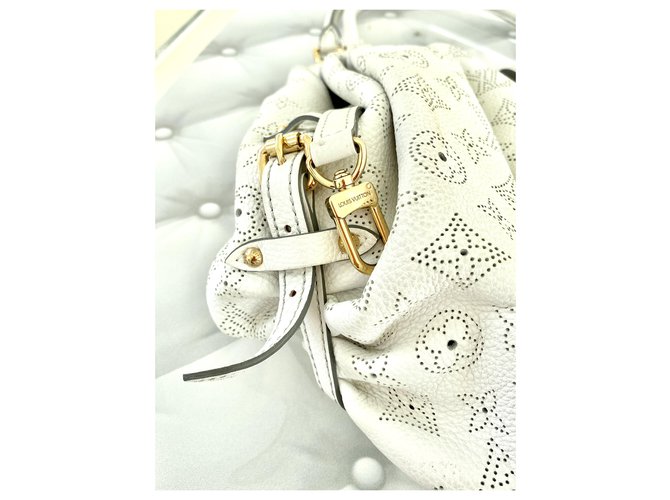 BORSA MAHINA L MONOGRAM LOUIS VUITTON Bianco Bianco sporco - vista 7