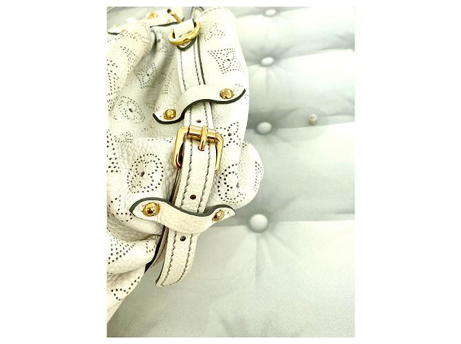 BORSA MAHINA L MONOGRAM LOUIS VUITTON Bianco Bianco sporco - vista 8