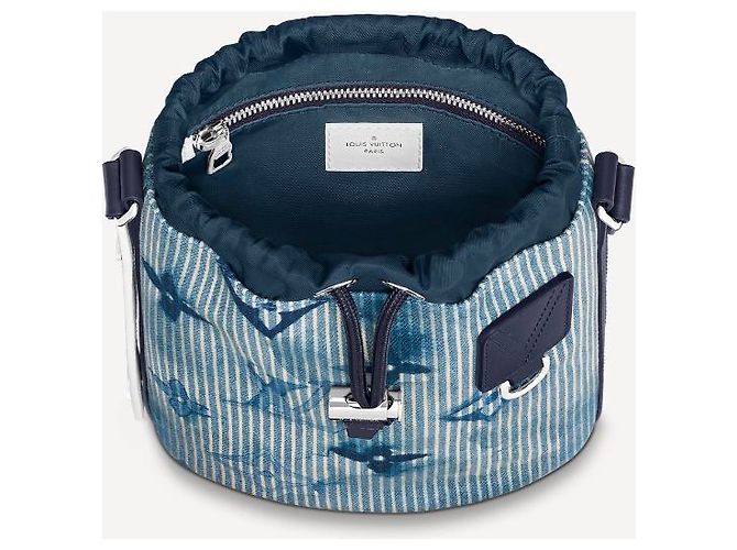 Louis Vuitton Borsa LV Sac Marin BB Blu - vista 3
