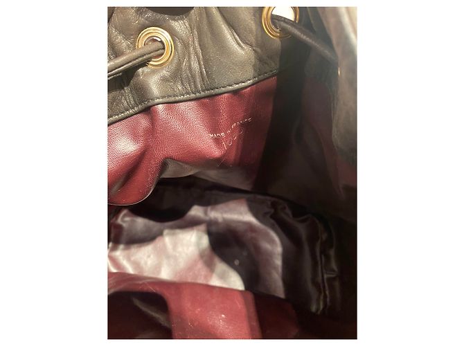Chanel Eimer Tasche Dunkelbraunes Gestepptes Leder - Ansicht 8