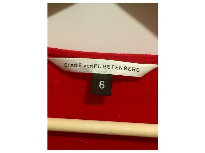 Diane Von Furstenberg DvF Vintage Wollkleid 1970 Rot - Ansicht 2