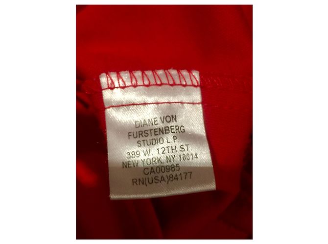 Diane Von Furstenberg DvF Vintage Wollkleid 1970 Rot - Ansicht 5