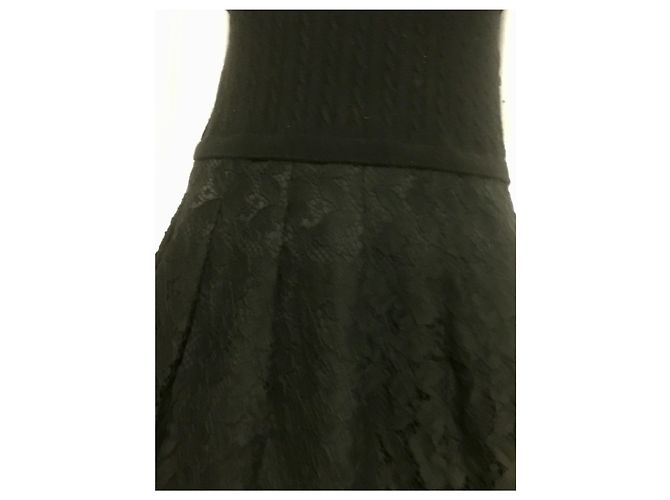 Moschino Cheap And Chic Kleid mit Spitzenrock Schwarz - Ansicht 2