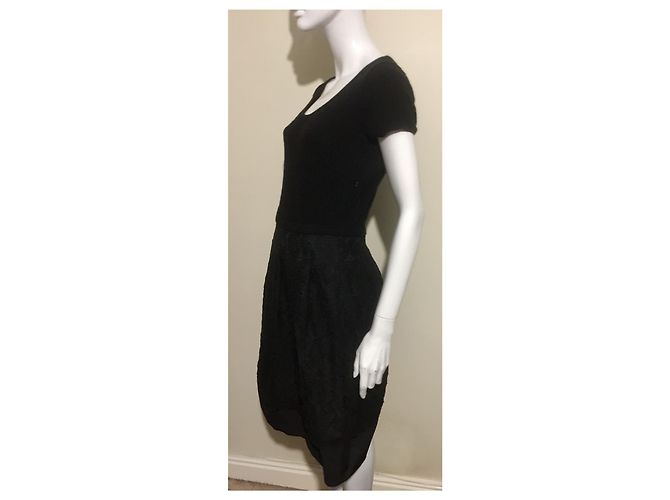 Moschino Cheap And Chic Kleid mit Spitzenrock Schwarz - Ansicht 4