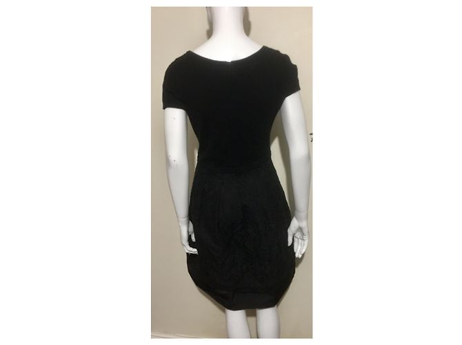 Moschino Cheap And Chic Kleid mit Spitzenrock Schwarz - Ansicht 5