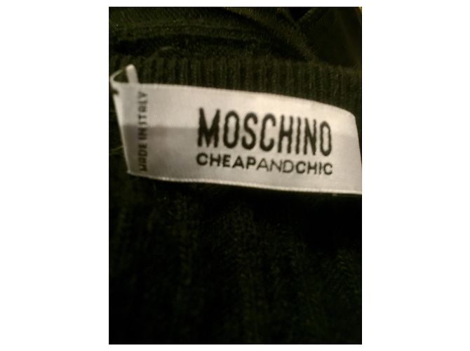 Moschino Cheap And Chic Kleid mit Spitzenrock Schwarz - Ansicht 7