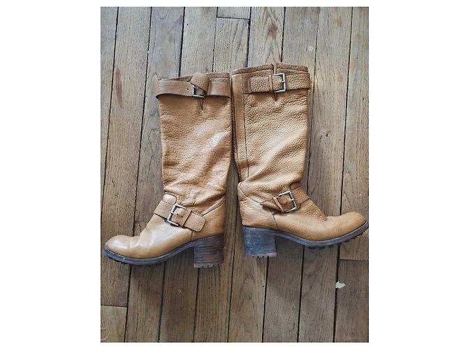 Free Lance Geronimo Biker Stiefel Leder Karamell - Ansicht 2