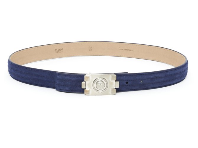Chanel CAMISETA PLATA ANTE MARINO NIÑO80 Azul marino Hardware de plata - vista 2