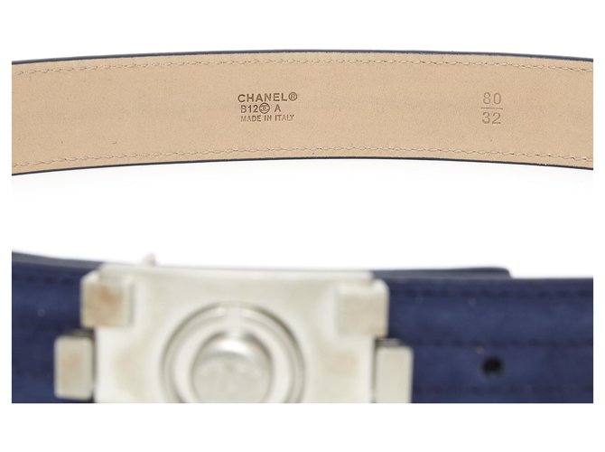Chanel CAMISETA PLATA ANTE MARINO NIÑO80 Azul marino Hardware de plata - vista 3