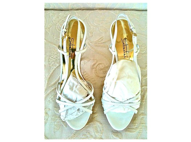 Espadrillas Sebastian in vernice bianca Bianco - vista 4