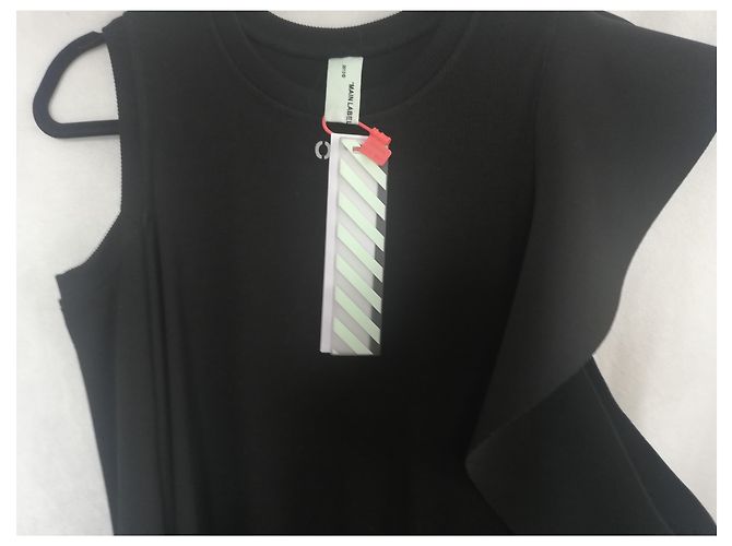 Vestido Off White de algodón negro Talla M - vista 2