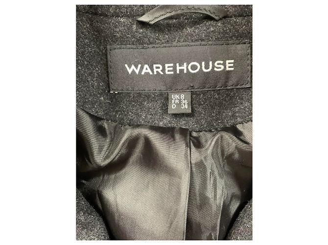 Autre Marque Abrigo de lana negro Warehouse - vista 4