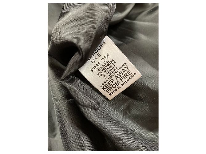 Autre Marque Abrigo de lana negro Warehouse - vista 5