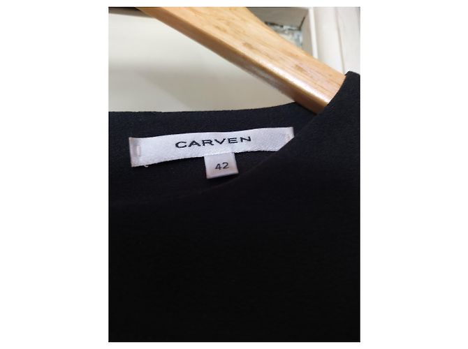 Carven Bluse Schwarz Polyester - Ansicht 3