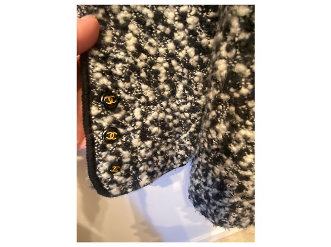 Chanel Falda elegante Negro Blanco - vista 12