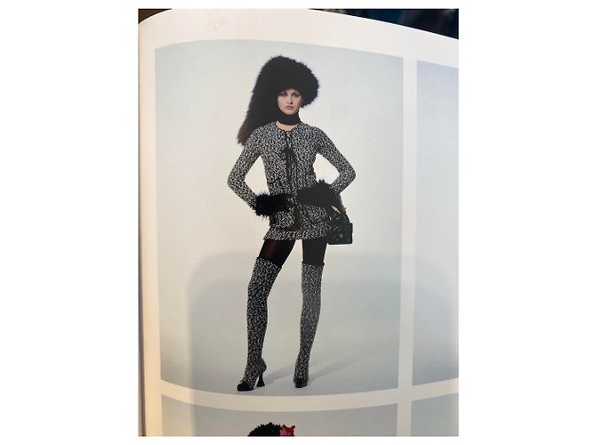 Chanel Falda elegante Negro Blanco - vista 16