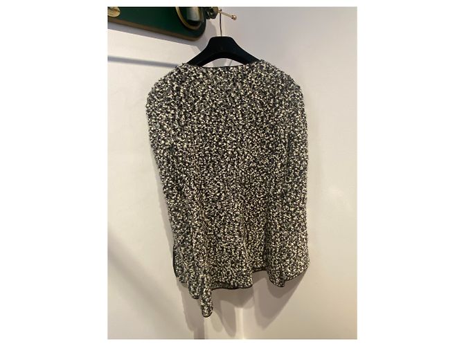 Chanel Falda elegante Negro Blanco - vista 5
