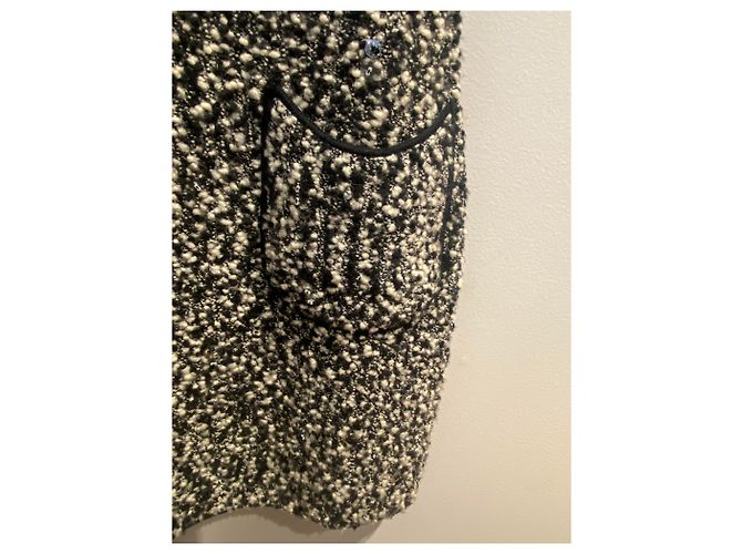 Chanel Falda elegante Negro Blanco - vista 7