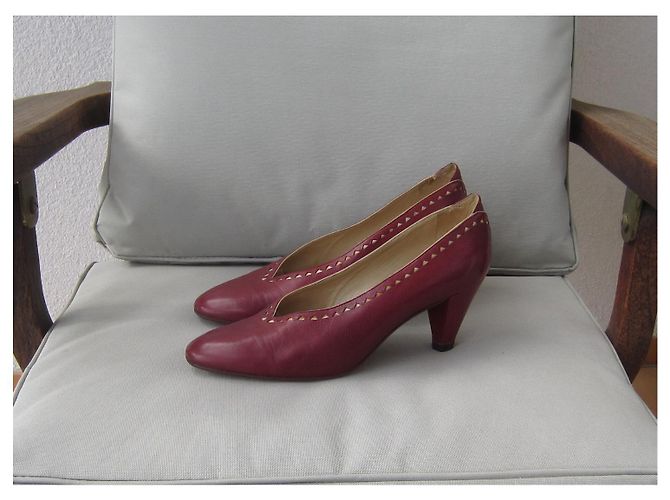 Décolleté Pollini in pelle bordeaux 36.5 Bordò - vista 2