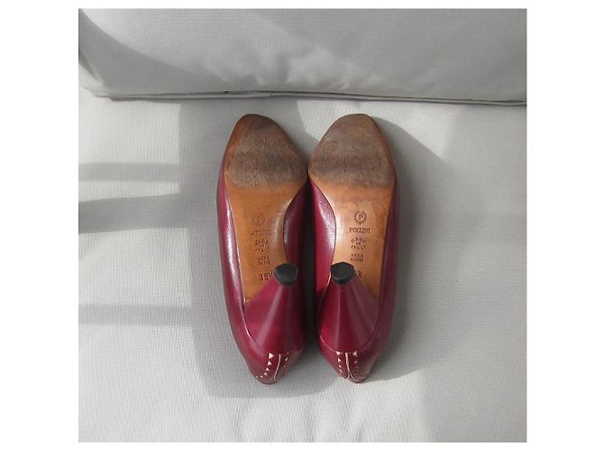 Décolleté Pollini in pelle bordeaux 36.5 Bordò - vista 5