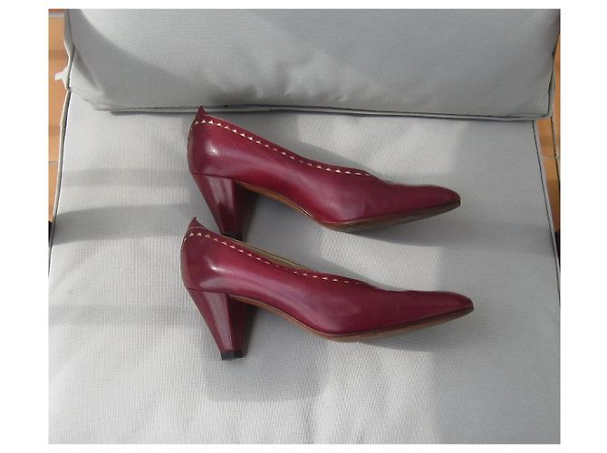 Décolleté Pollini in pelle bordeaux 36.5 Bordò - vista 6