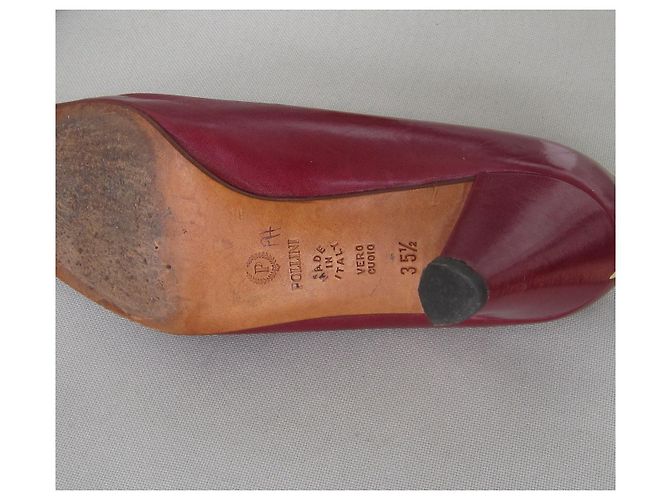 Décolleté Pollini in pelle bordeaux 36.5 Bordò - vista 7