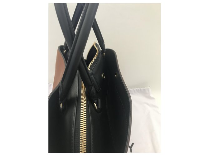 Borsa tote Givenchy Obsedia in pelle cognac e nero - vista 11
