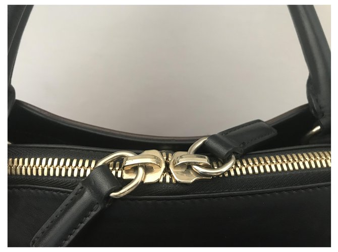 Borsa tote Givenchy Obsedia in pelle cognac e nero - vista 2