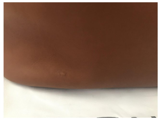 Borsa tote Givenchy Obsedia in pelle cognac e nero - vista 3