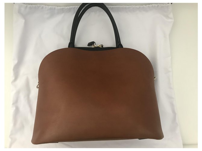 Borsa tote Givenchy Obsedia in pelle cognac e nero - vista 4