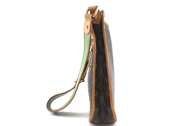 Louis Vuitton Musette perforato tela monogramma verde Marrone - vista 2