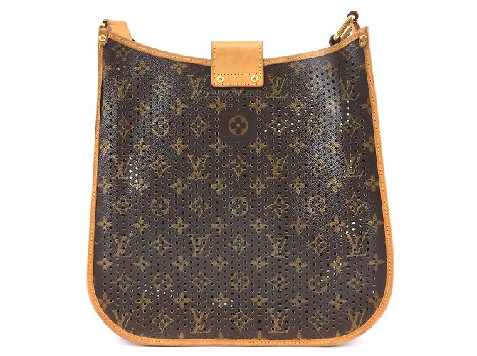 Louis Vuitton Musette perforato tela monogramma verde Marrone - vista 3