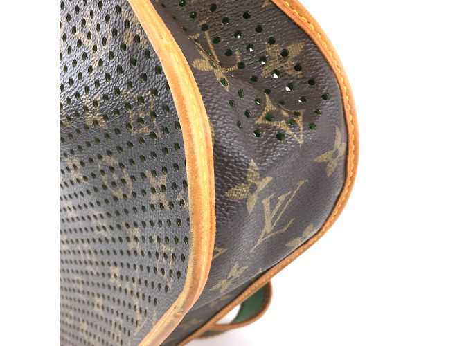 Louis Vuitton Musette perforato tela monogramma verde Marrone - vista 5