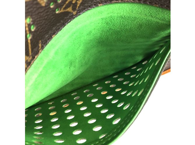 Louis Vuitton Musette perforato tela monogramma verde Marrone - vista 8