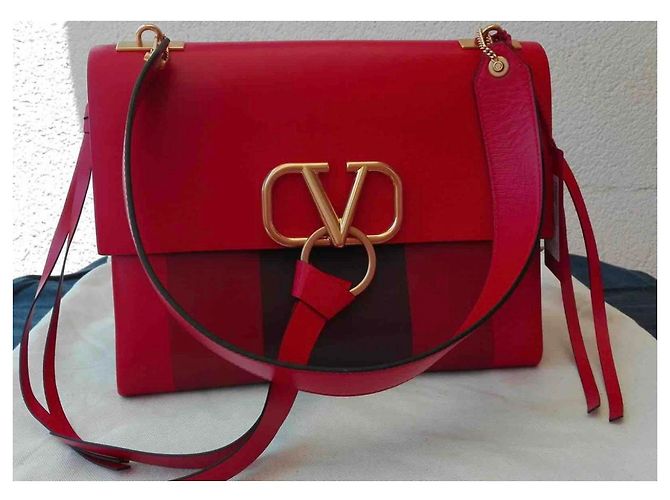 Borsa Valentino in pelle rossa Rosso - vista 3