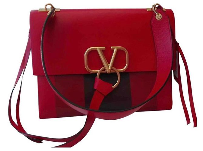Borsa Valentino in pelle rossa Rosso - vista 4