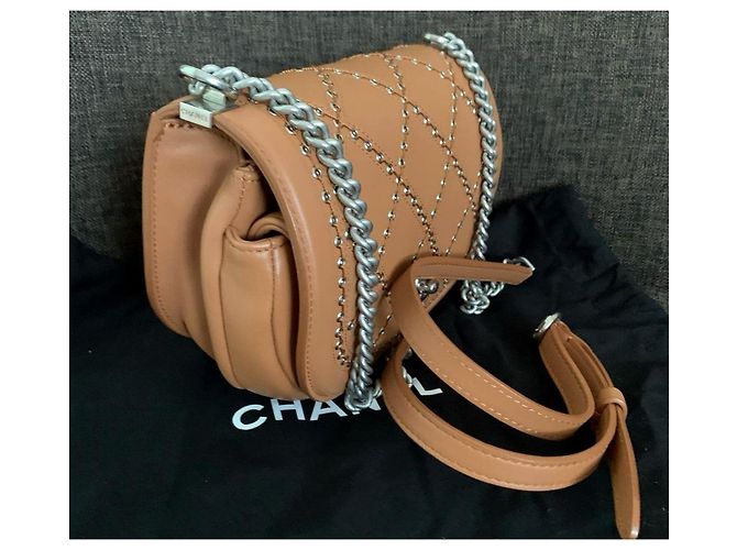 Bolsa com aba Chanel Coco Caramelo - vista 10