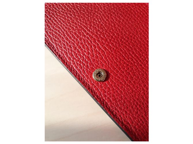 Pochette Gucci in pelle fiore rossa Rosso - vista 4